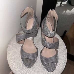Chic Silver Glitter Women's Heels